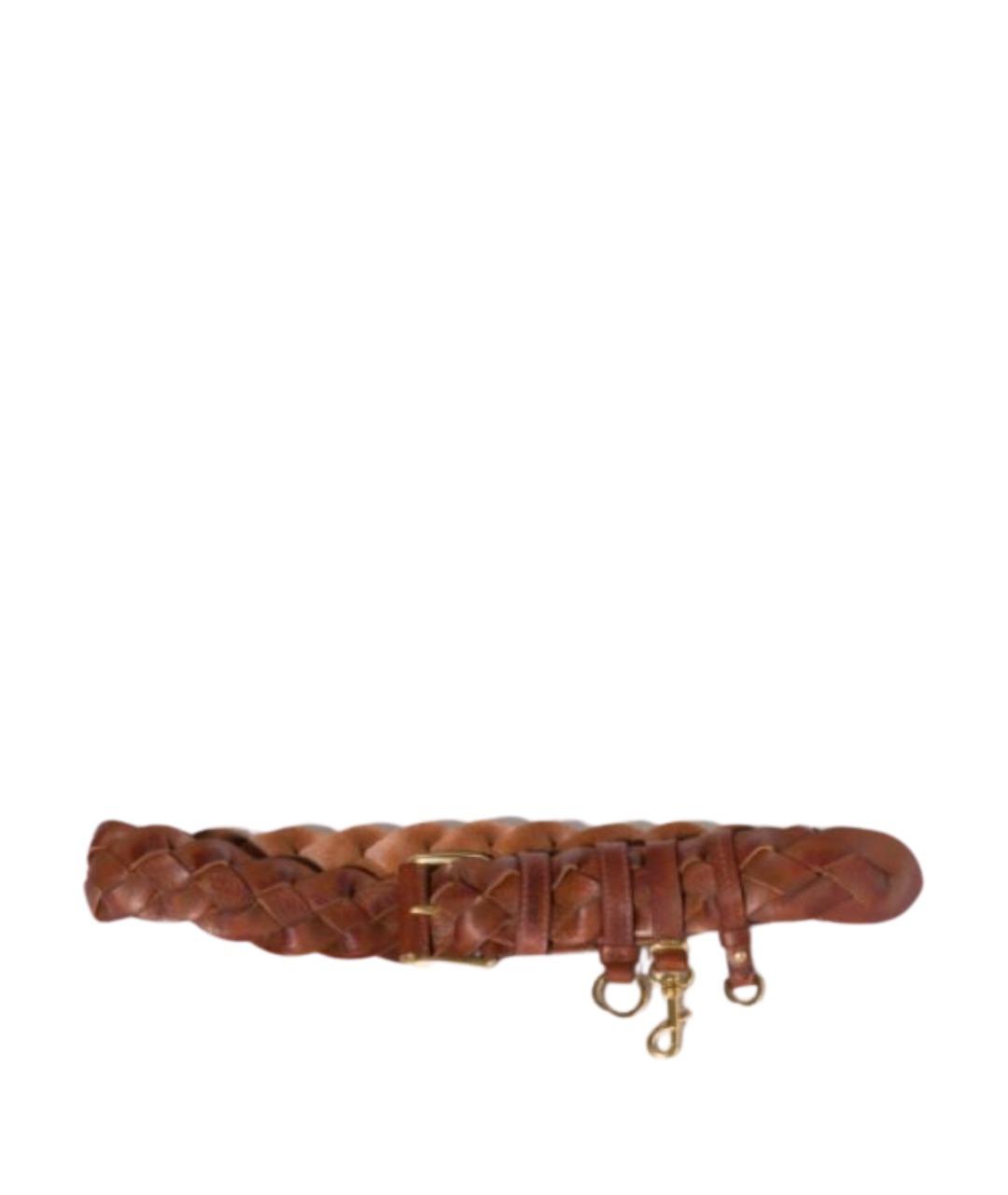 MIU MIU Коричневый кожаный ремень, фото 1