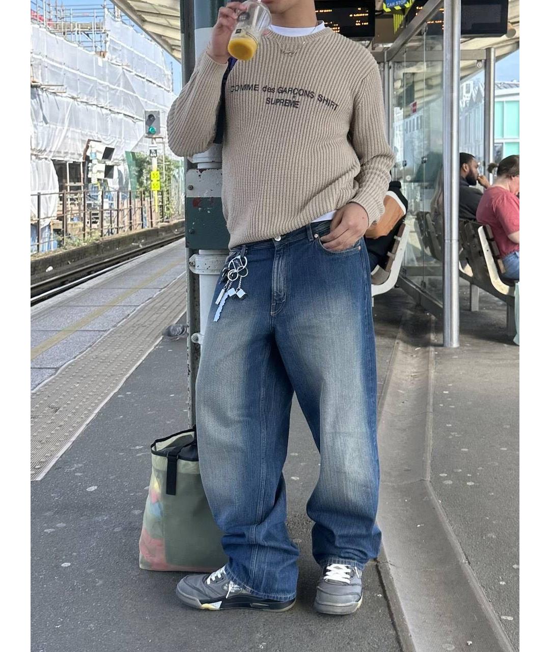 SUPREME Бежевый хлопковый джемпер / свитер, фото 8