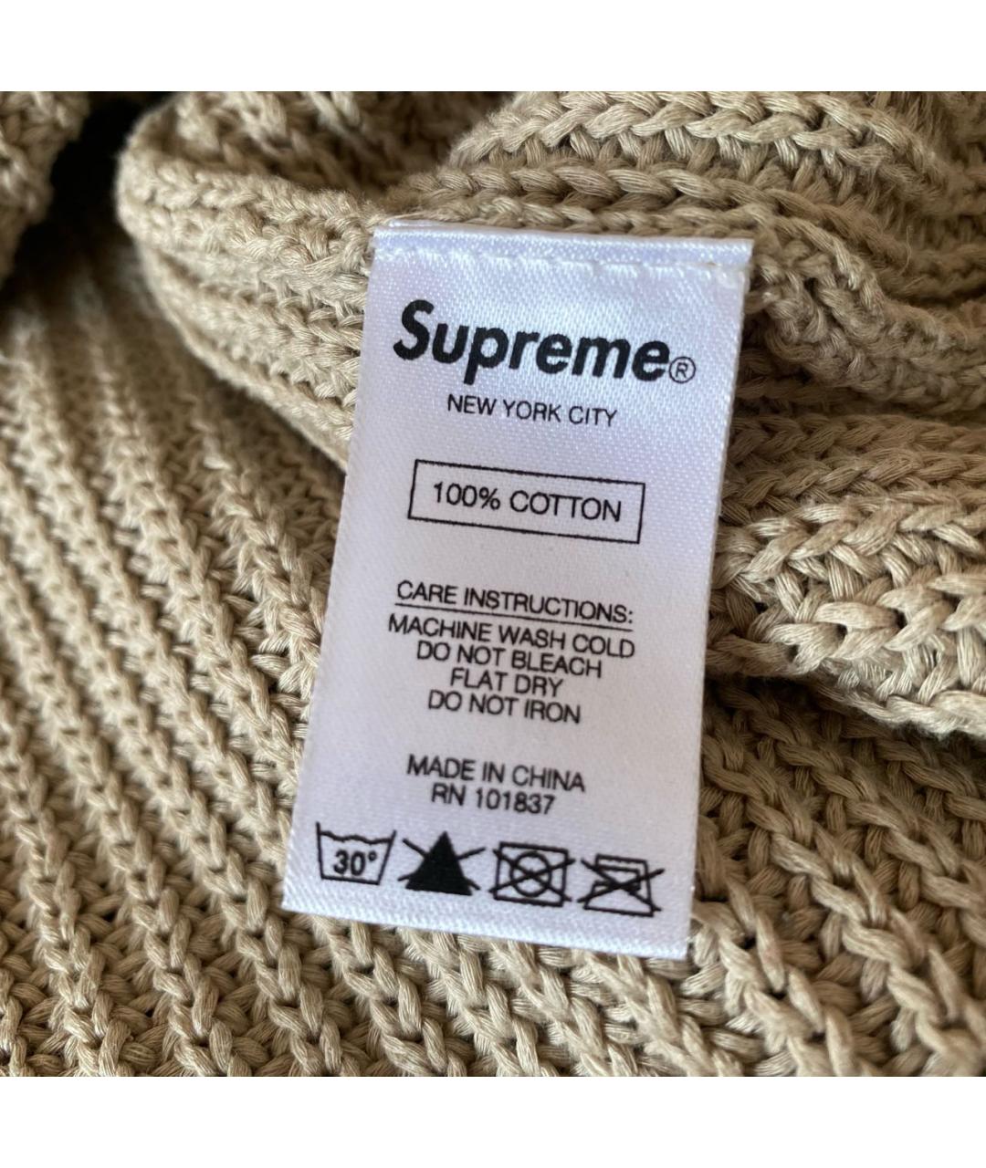 SUPREME Бежевый хлопковый джемпер / свитер, фото 6