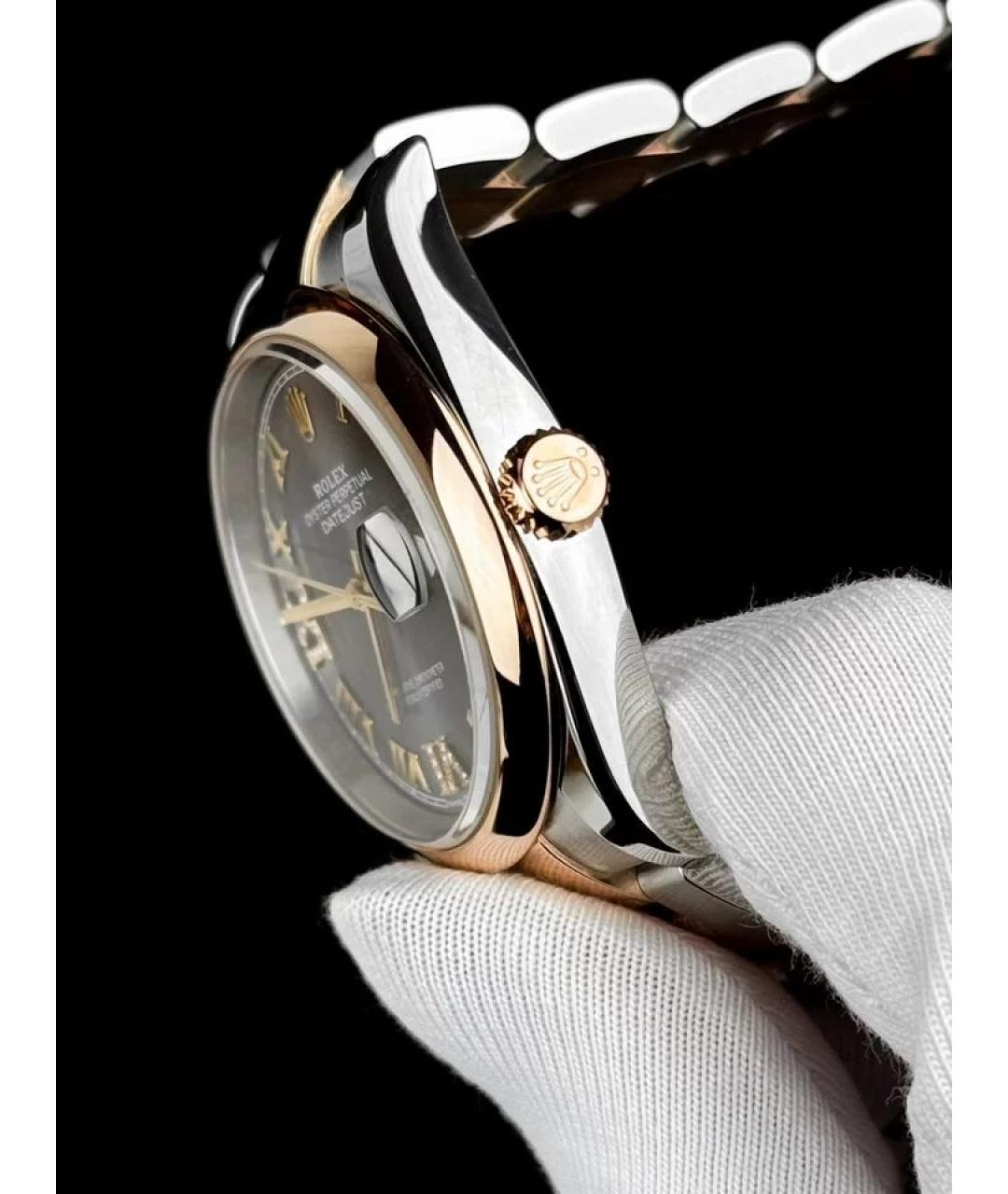 ROLEX Серые часы из розового золота, фото 3