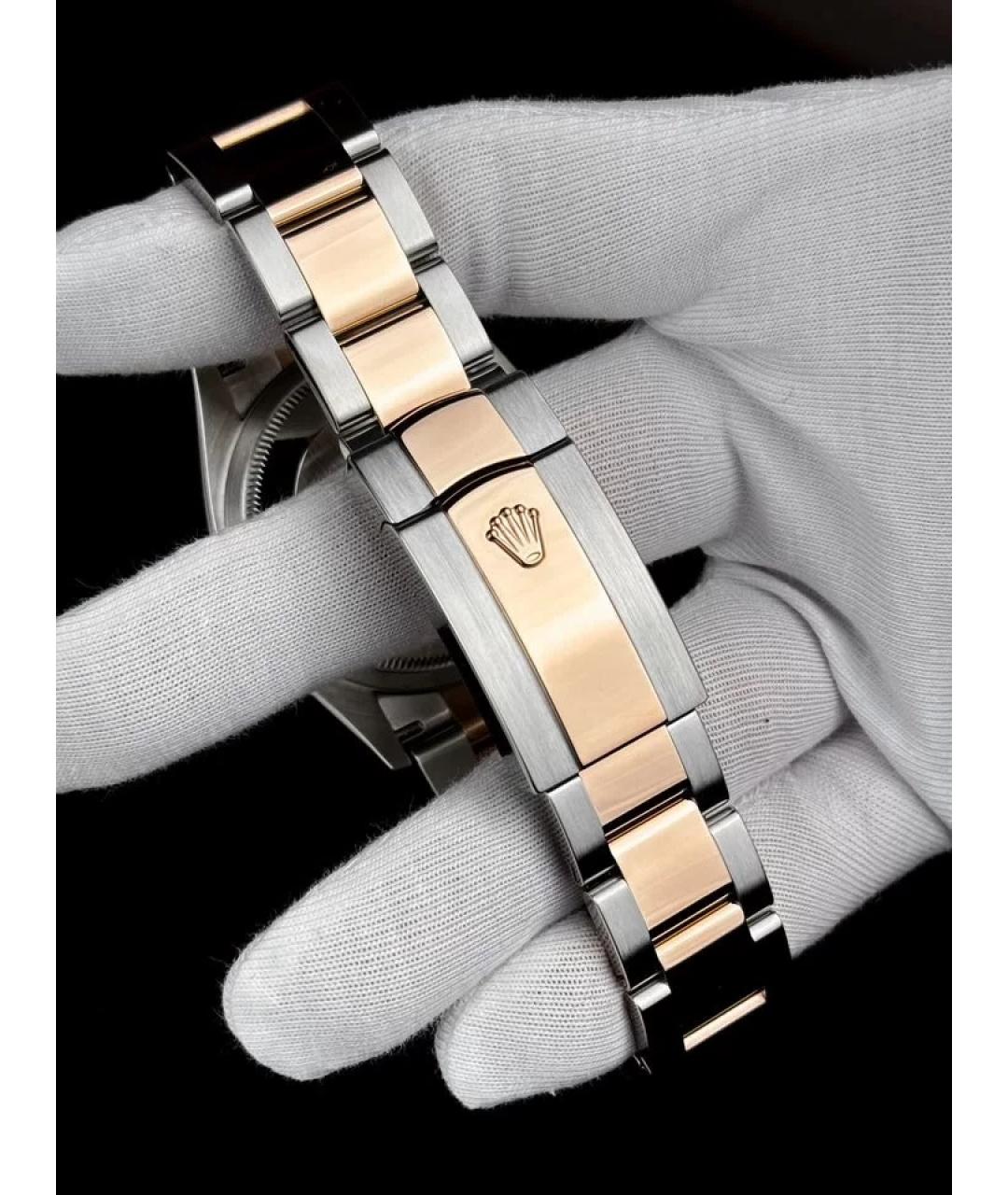 ROLEX Серые часы из розового золота, фото 6