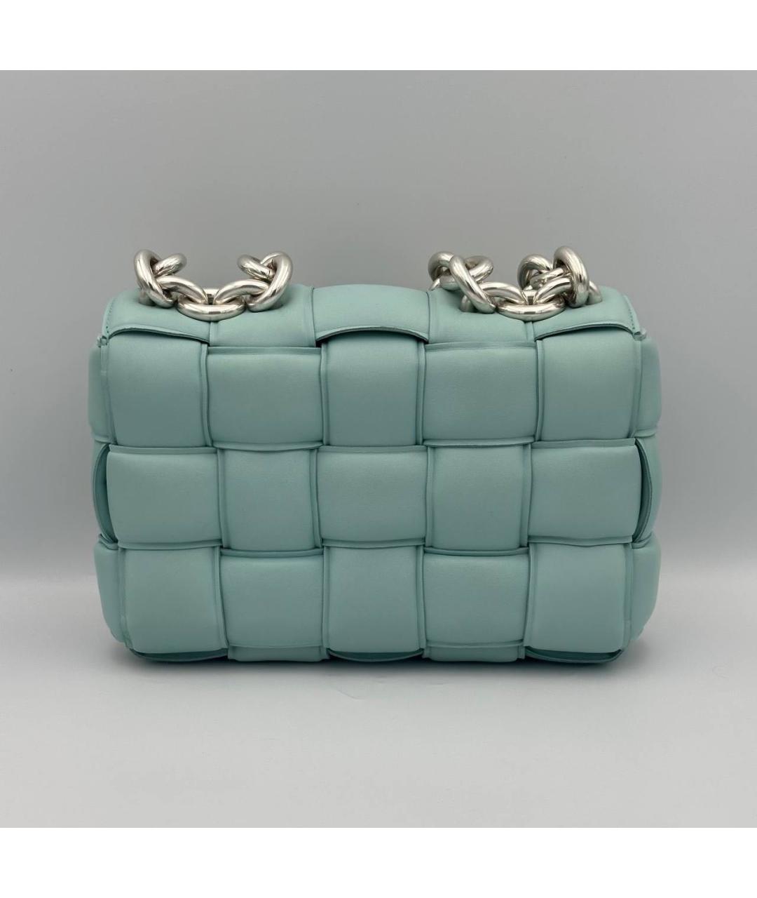 BOTTEGA VENETA Голубая кожаная сумка через плечо, фото 2