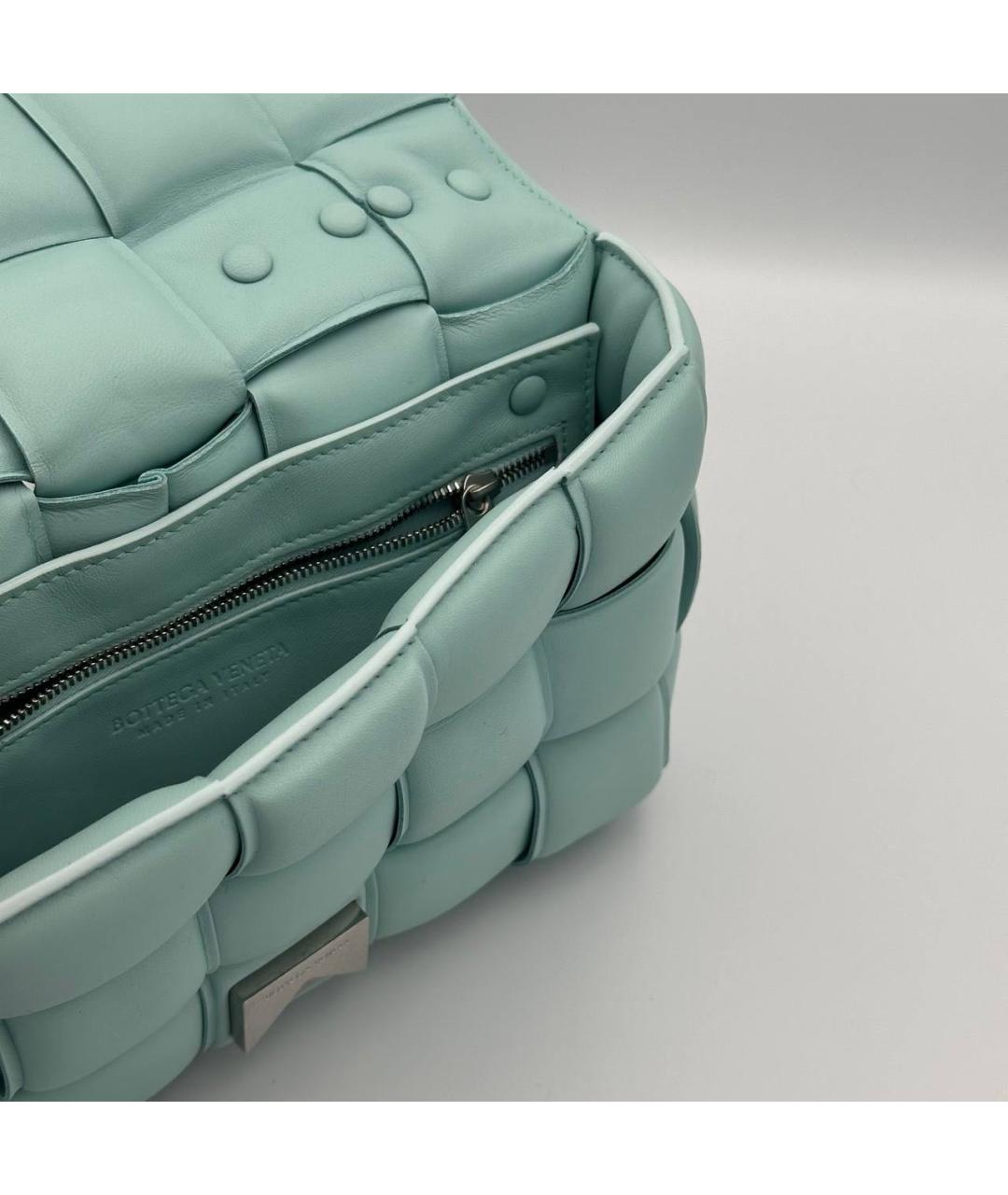 BOTTEGA VENETA Голубая кожаная сумка через плечо, фото 3