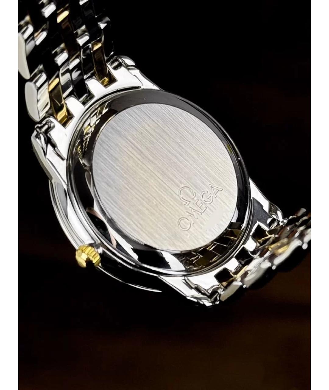OMEGA Белые часы из желтого золота, фото 5