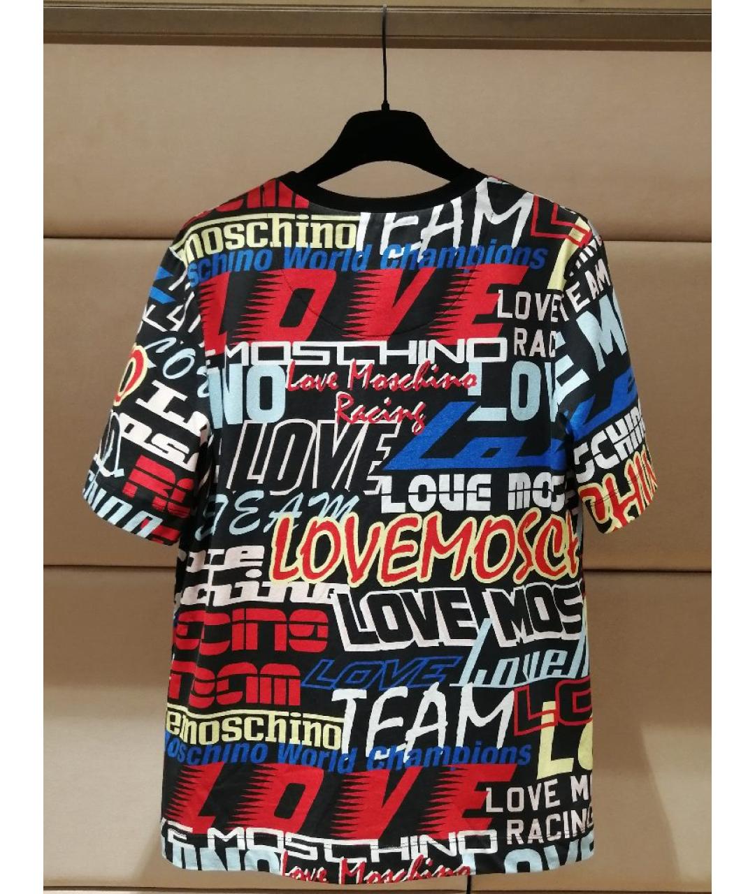 LOVE MOSCHINO Мульти хлопковая футболка, фото 2