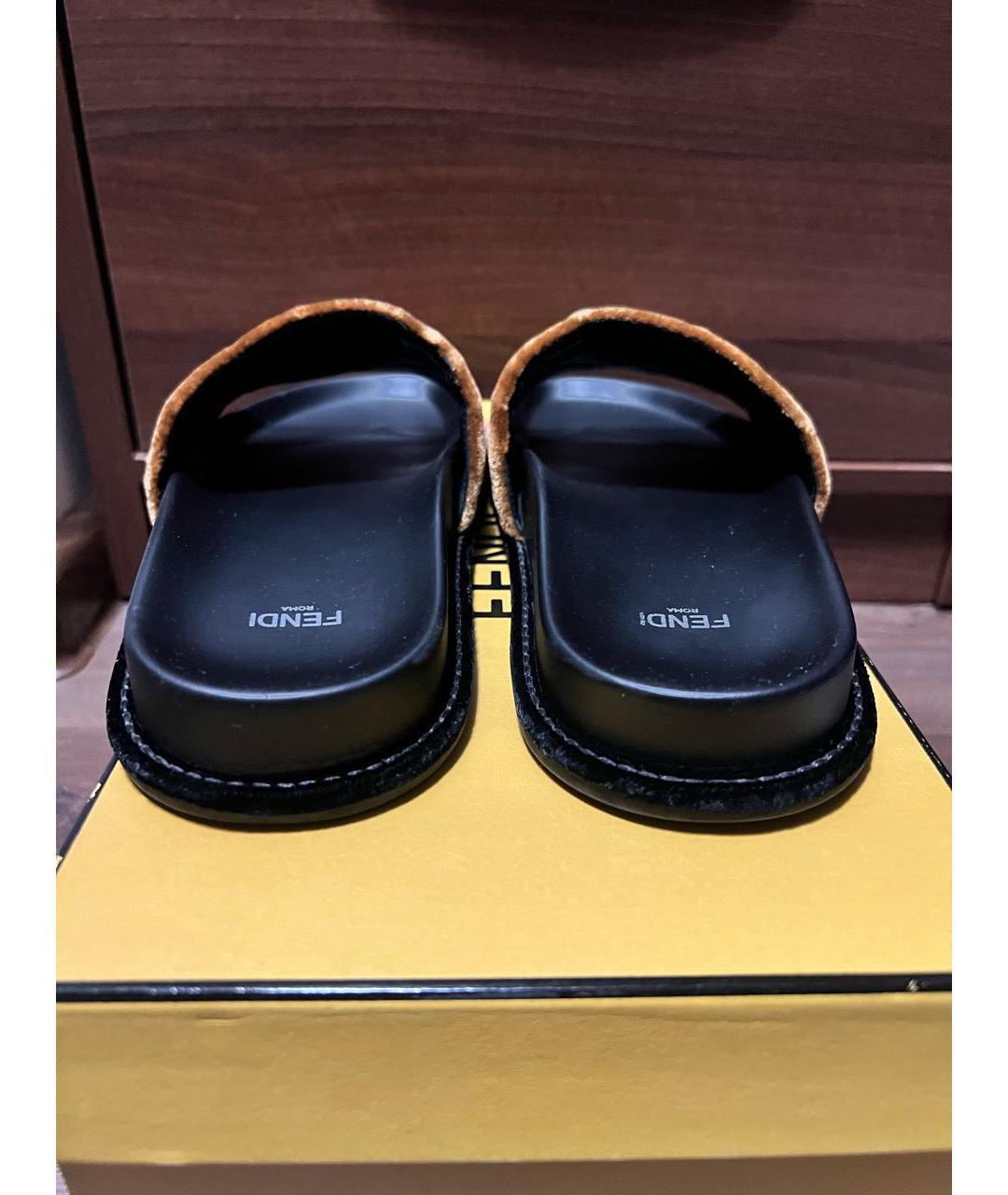 FENDI Мульти кожаные мюли, фото 4