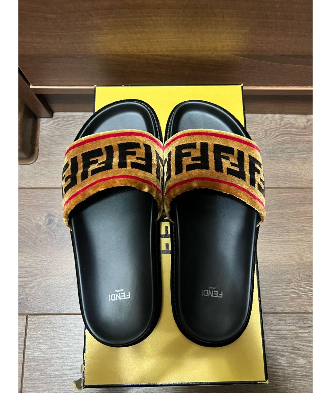 FENDI Мульти кожаные мюли, фото 3