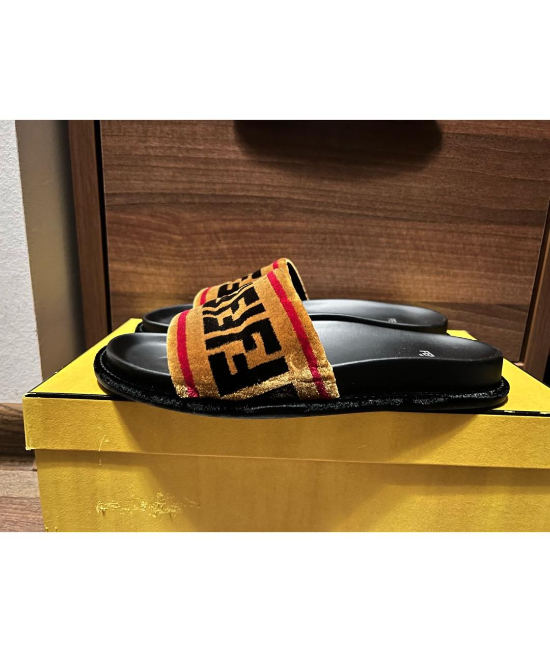 FENDI Мульти кожаные мюли, фото 8