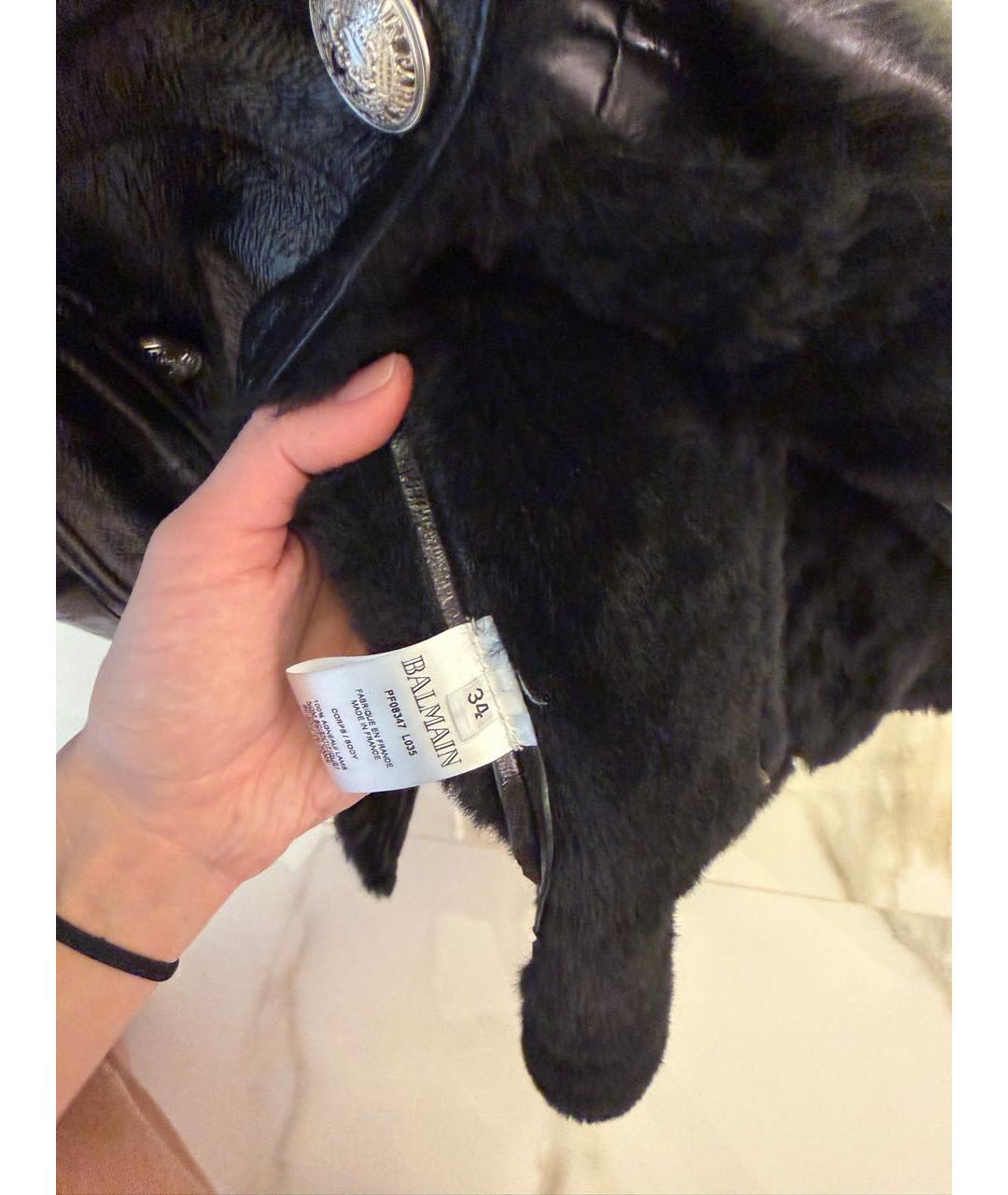 BALMAIN Черная дубленка, фото 4