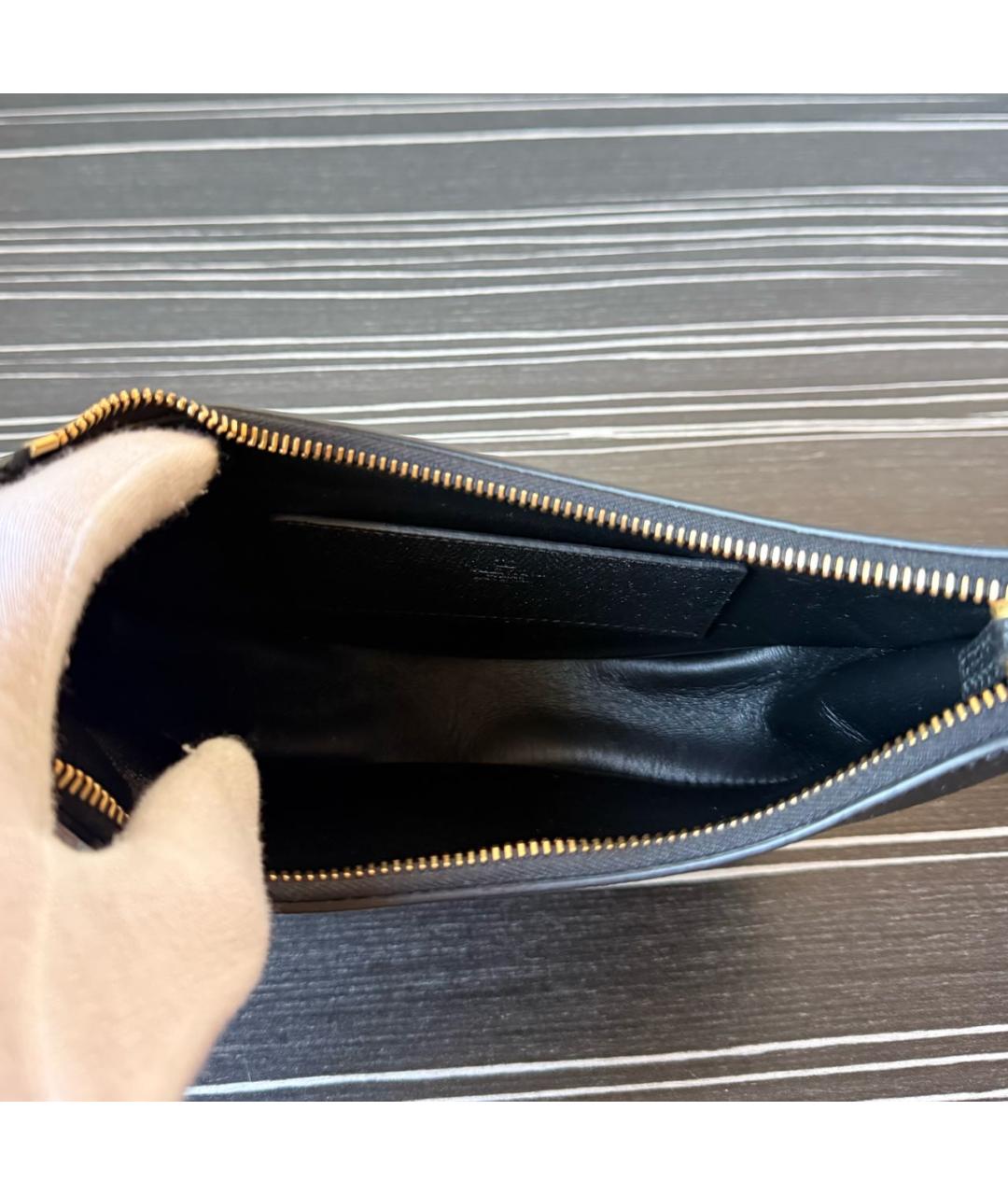 VALENTINO Черная кожаная сумка через плечо, фото 4