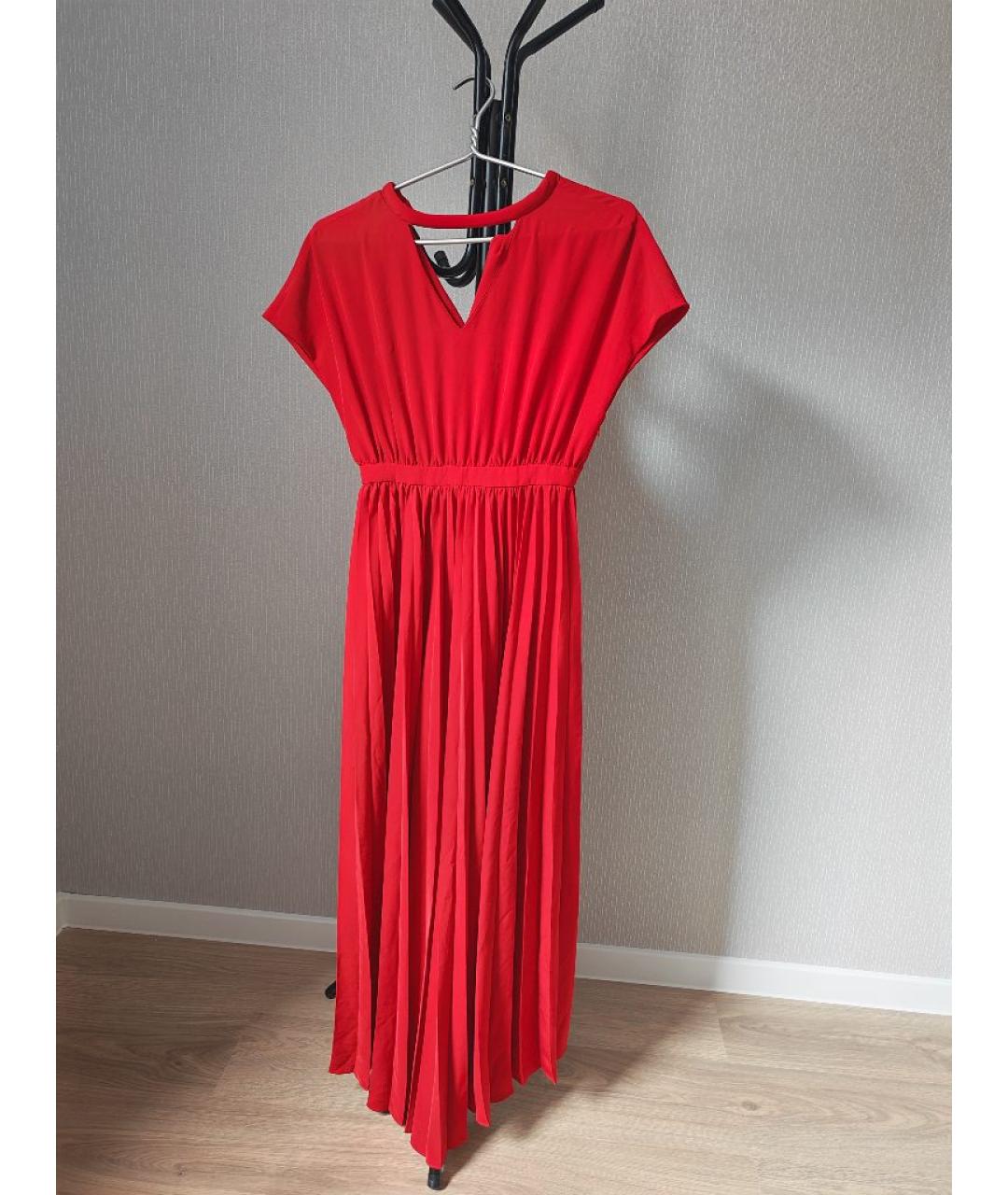 KENZO Красное полиэстеровое коктейльное платье, фото 6