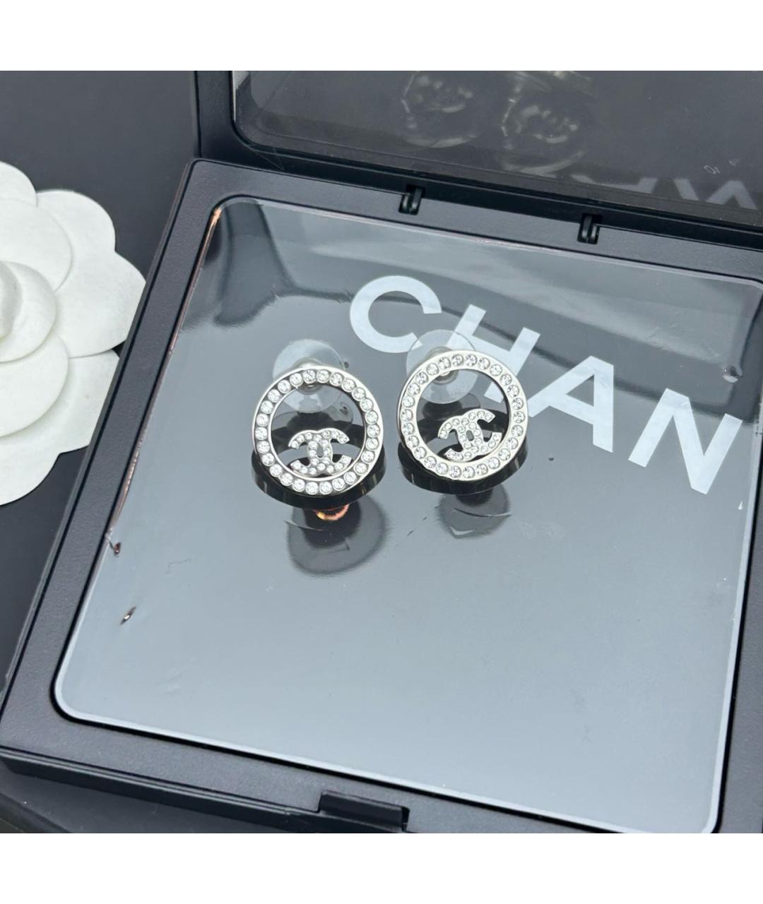 CHANEL Серебряные серьги, фото 3