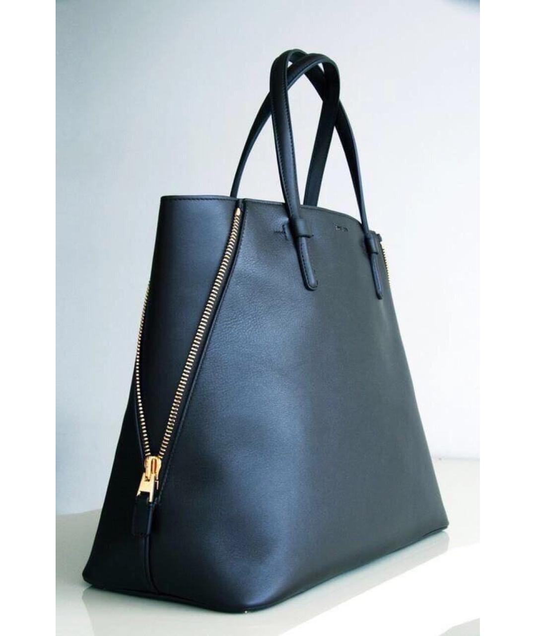 TOM FORD Черная кожаная сумка тоут, фото 5