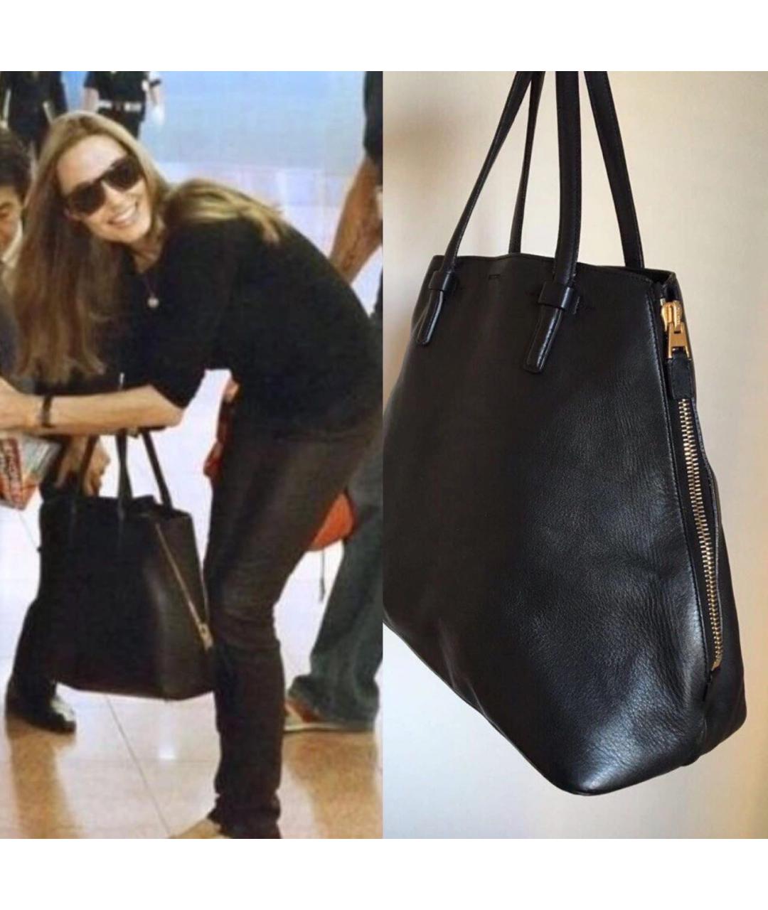 TOM FORD Черная кожаная сумка тоут, фото 7