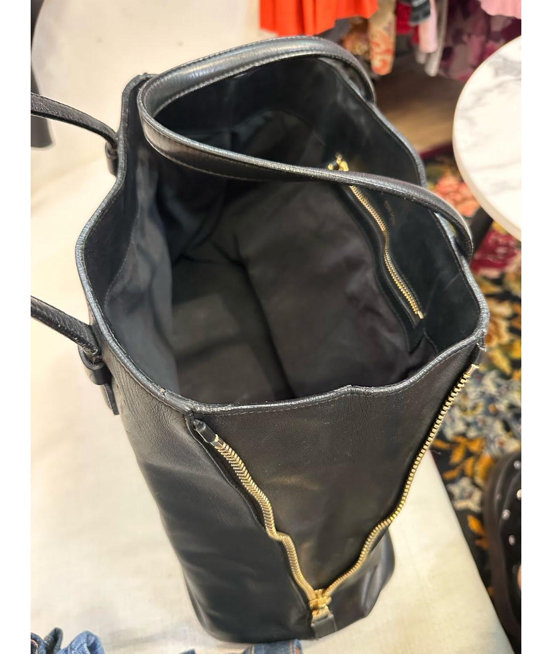 TOM FORD Черная кожаная сумка тоут, фото 4