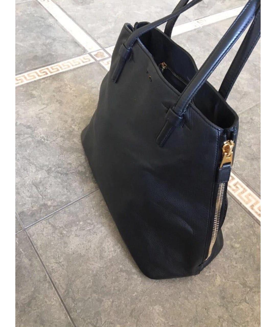 TOM FORD Черная кожаная сумка тоут, фото 6