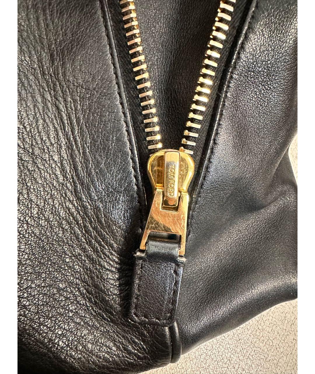 TOM FORD Черная кожаная сумка тоут, фото 8