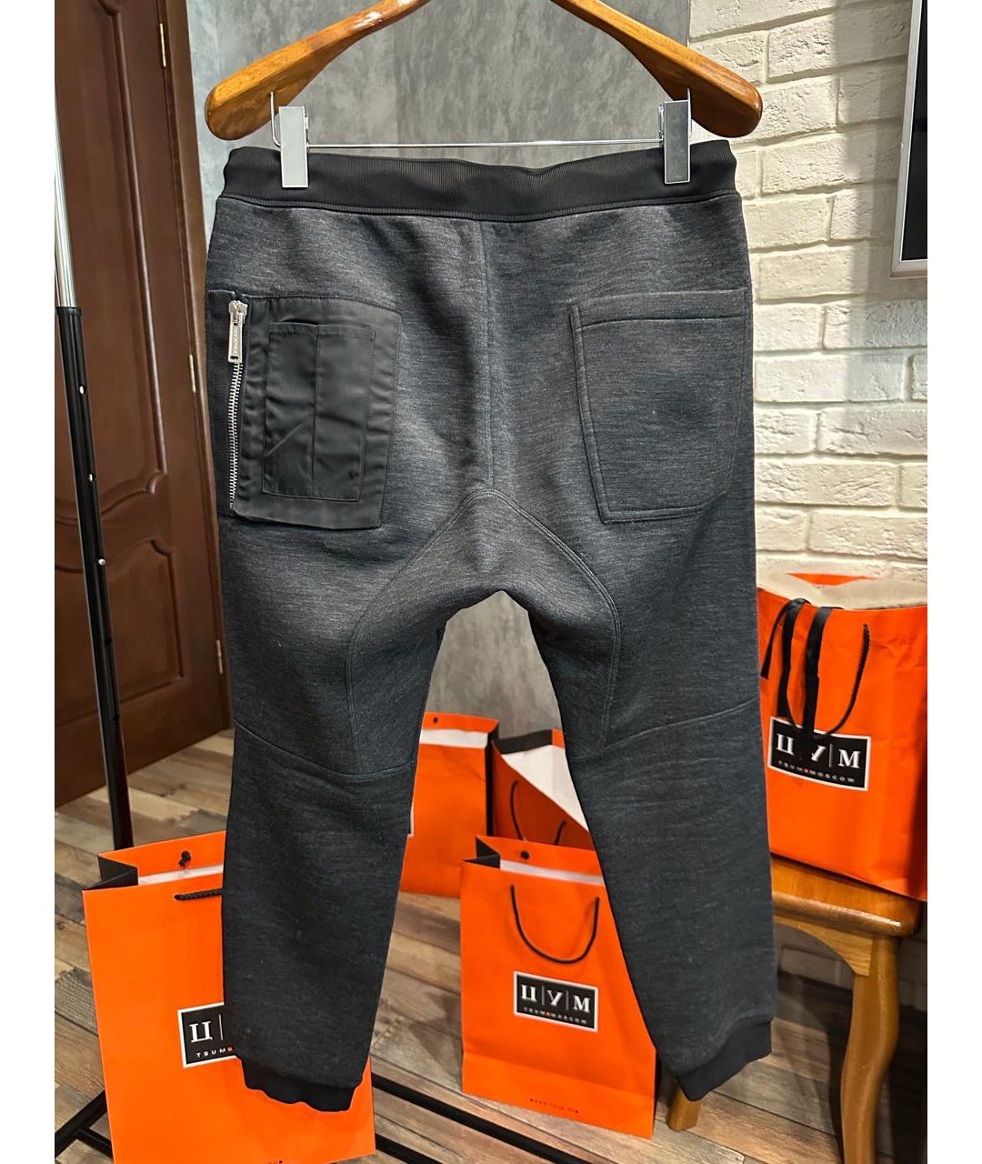 DSQUARED2 Антрацитовые хлопковые повседневные брюки, фото 2