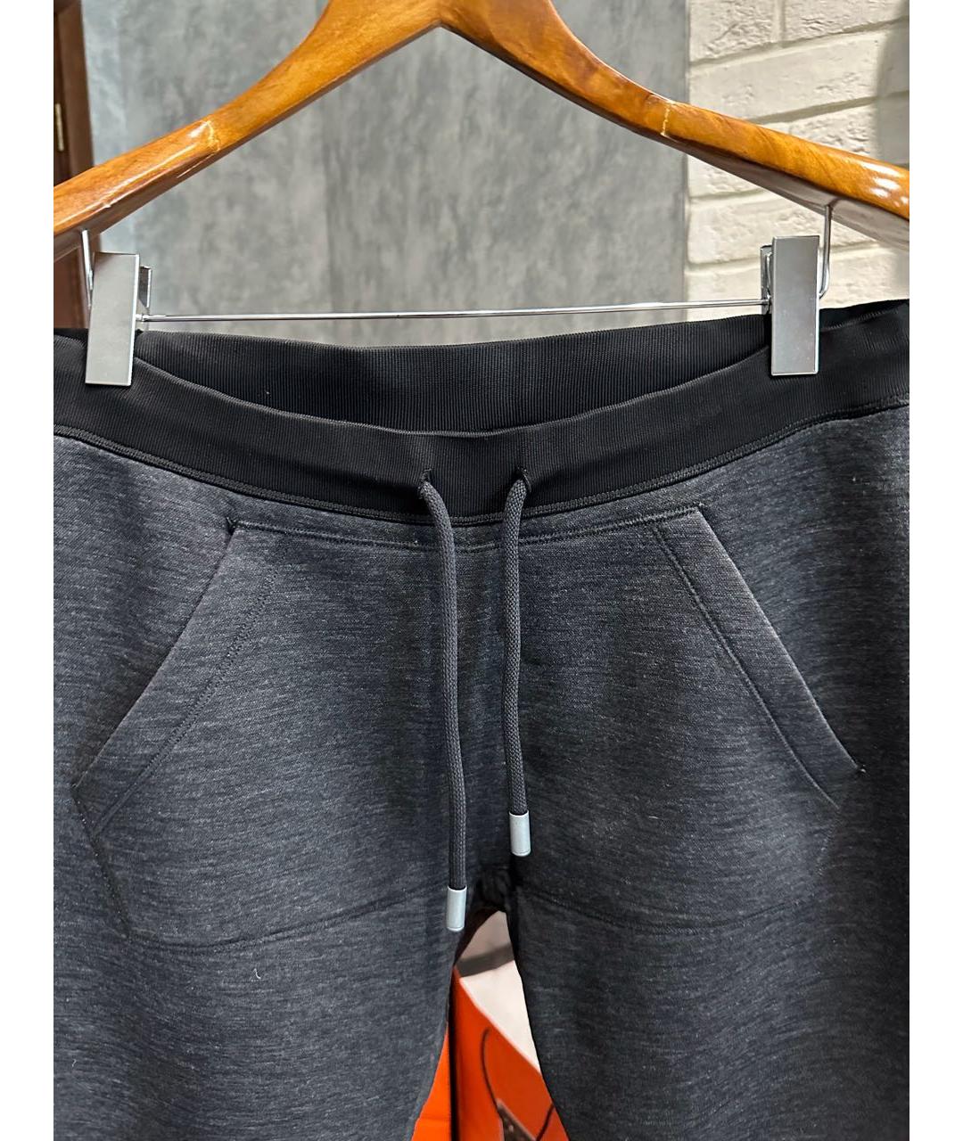 DSQUARED2 Антрацитовые хлопковые повседневные брюки, фото 3