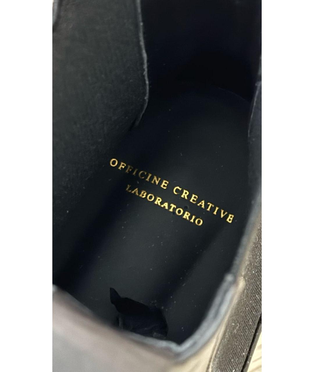 OFFICINE CREATIVE Черные кожаные ботинки, фото 6