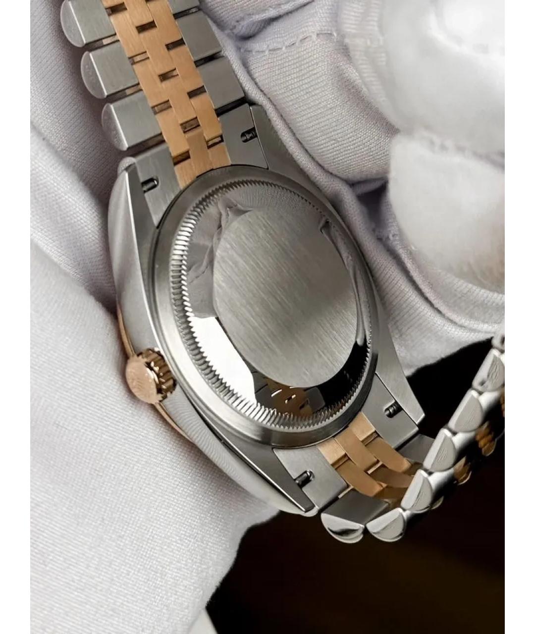 ROLEX Серые часы из розового золота, фото 5