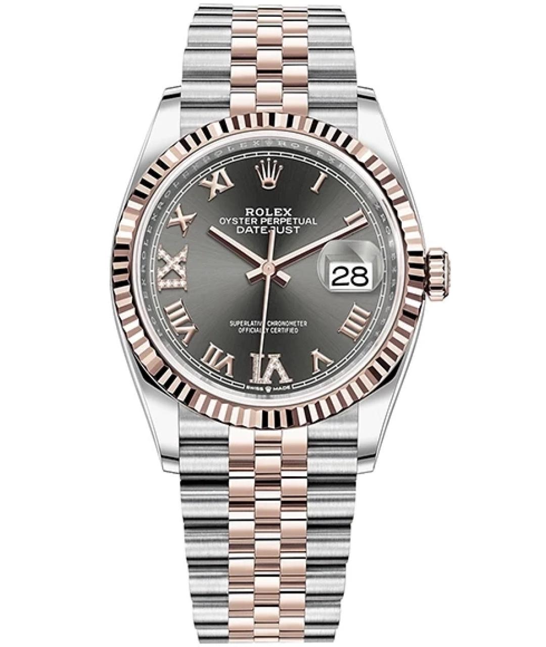 ROLEX Серые часы из розового золота, фото 1