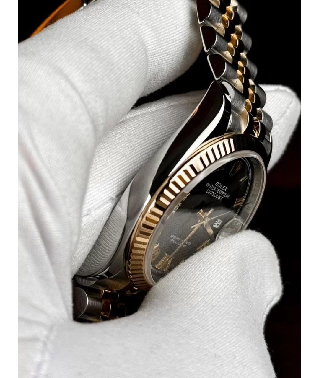 ROLEX Серые часы из розового золота, фото 4