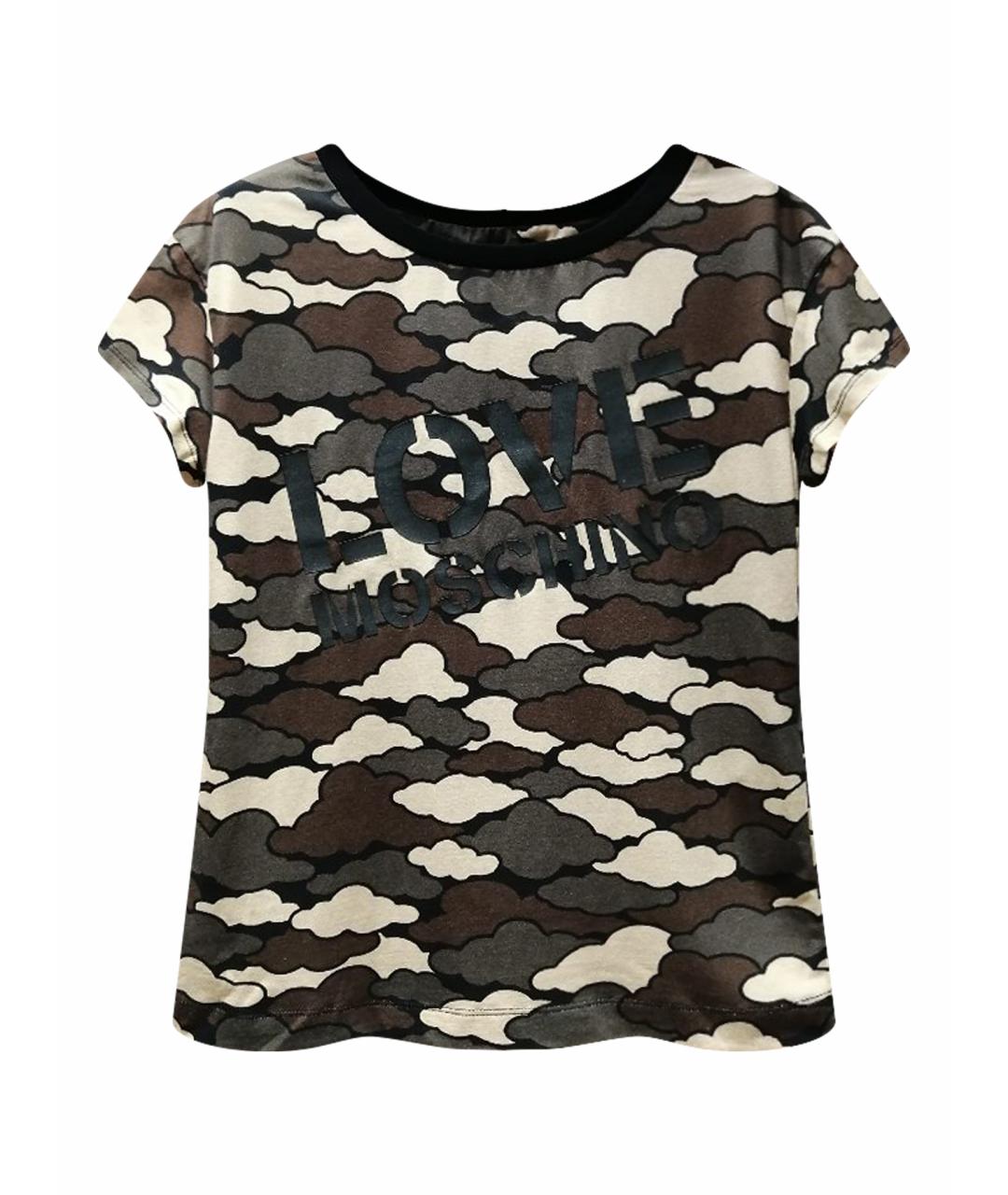 LOVE MOSCHINO Мульти хлопковая футболка, фото 1