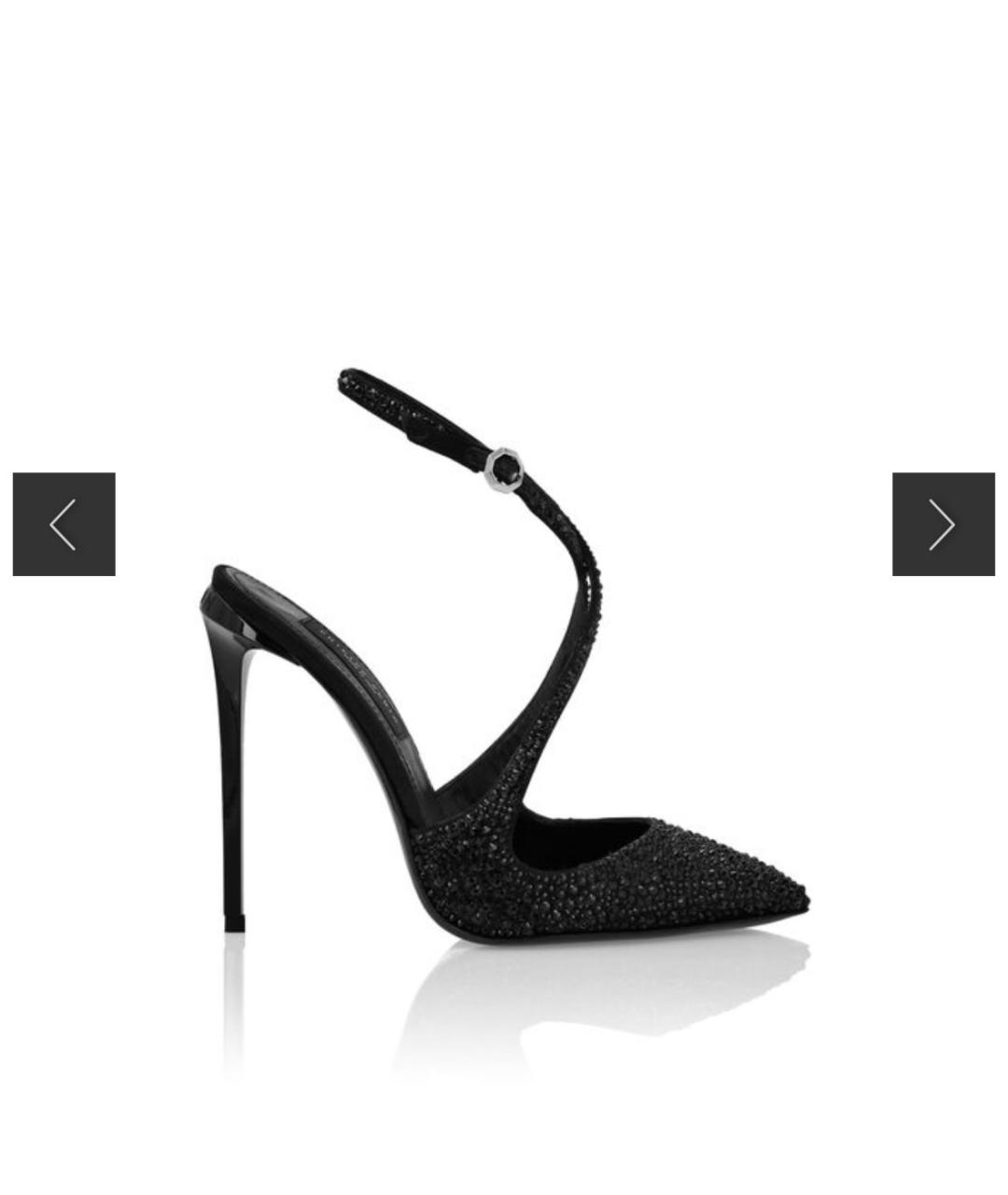 PHILIPP PLEIN Черные текстильные туфли, фото 6