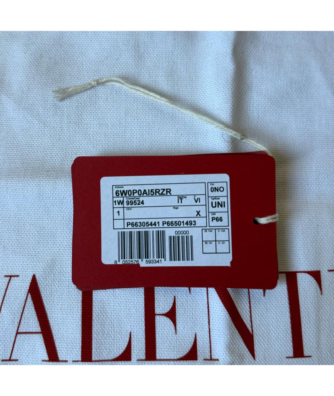 VALENTINO Черная кожаная сумка через плечо, фото 5