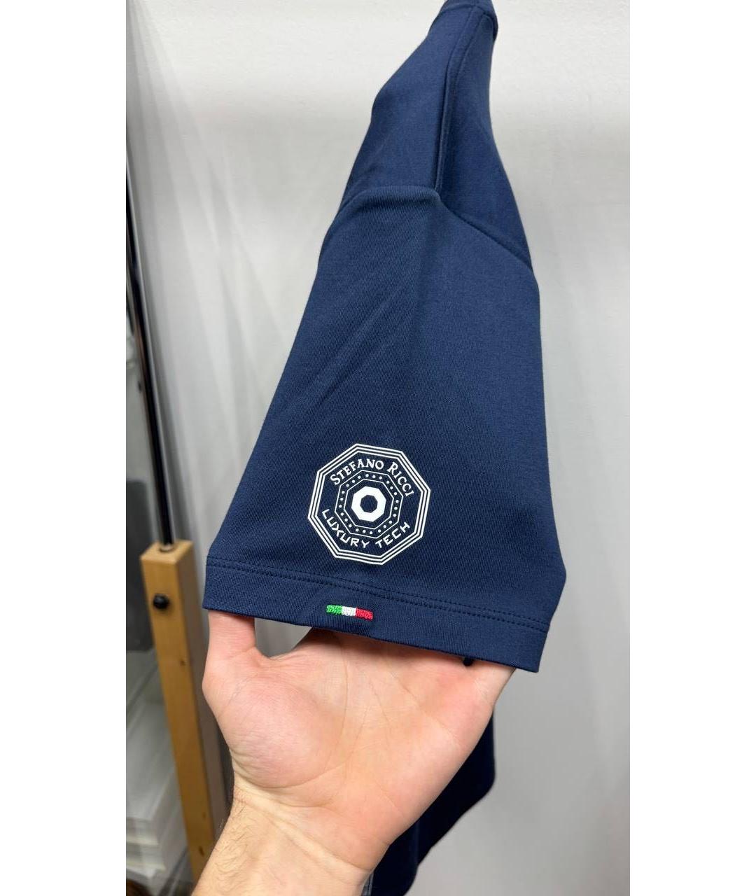 STEFANO RICCI Черная хлопковая футболка, фото 3