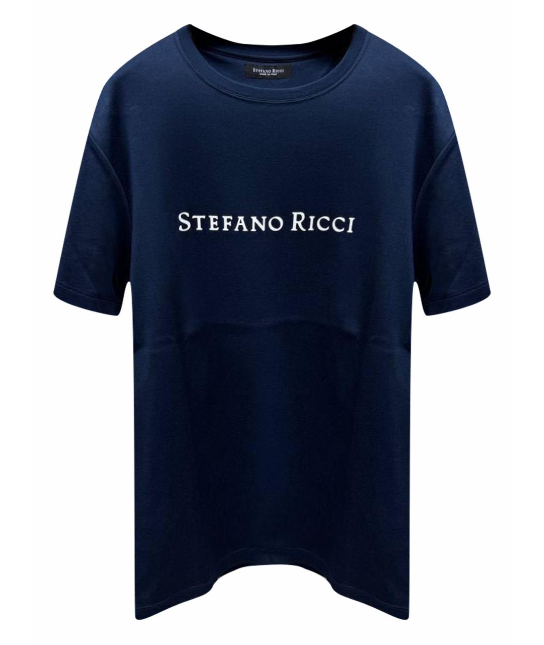 STEFANO RICCI Черная хлопковая футболка, фото 1