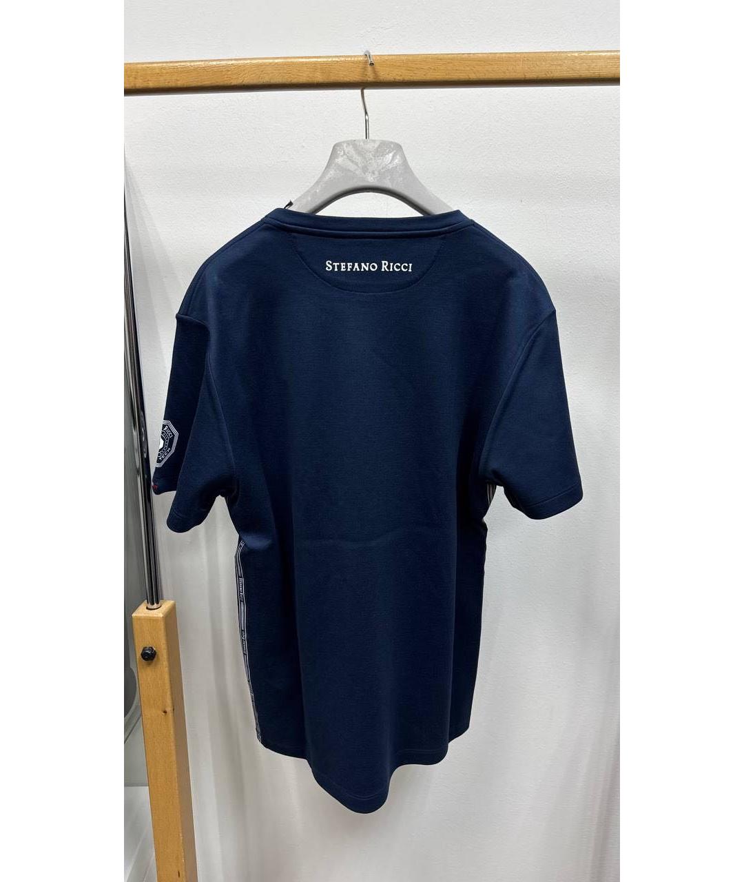STEFANO RICCI Черная хлопковая футболка, фото 2