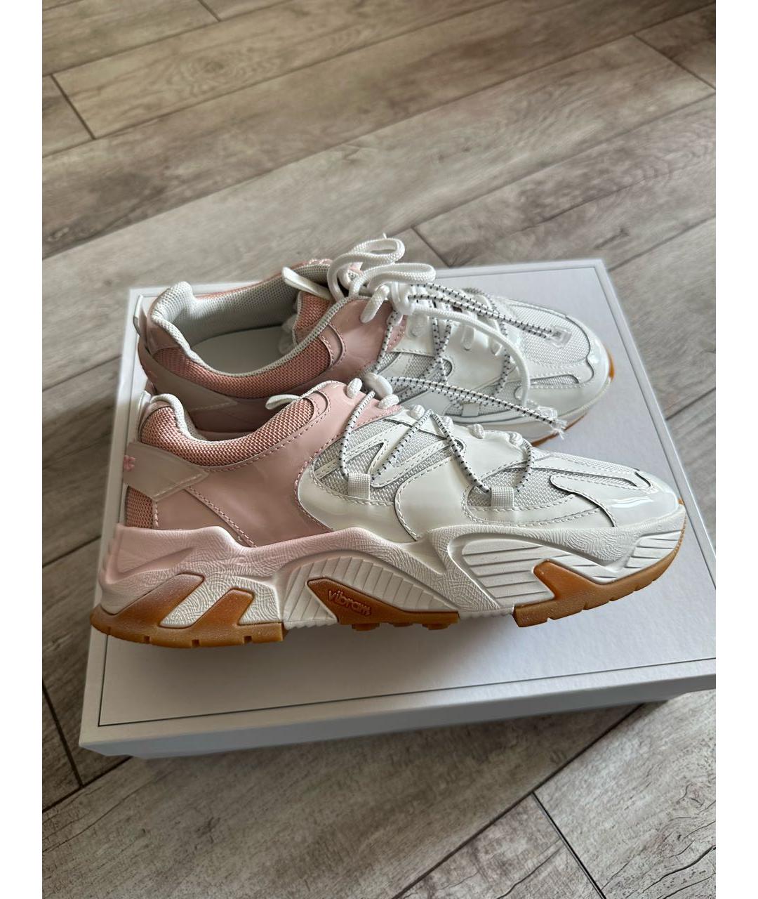 ICEBERG Розовые кроссовки из лакированной кожи, фото 3