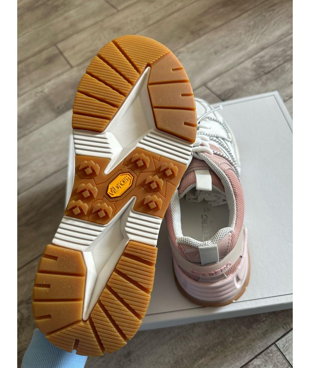 ICEBERG Розовые кроссовки из лакированной кожи, фото 5