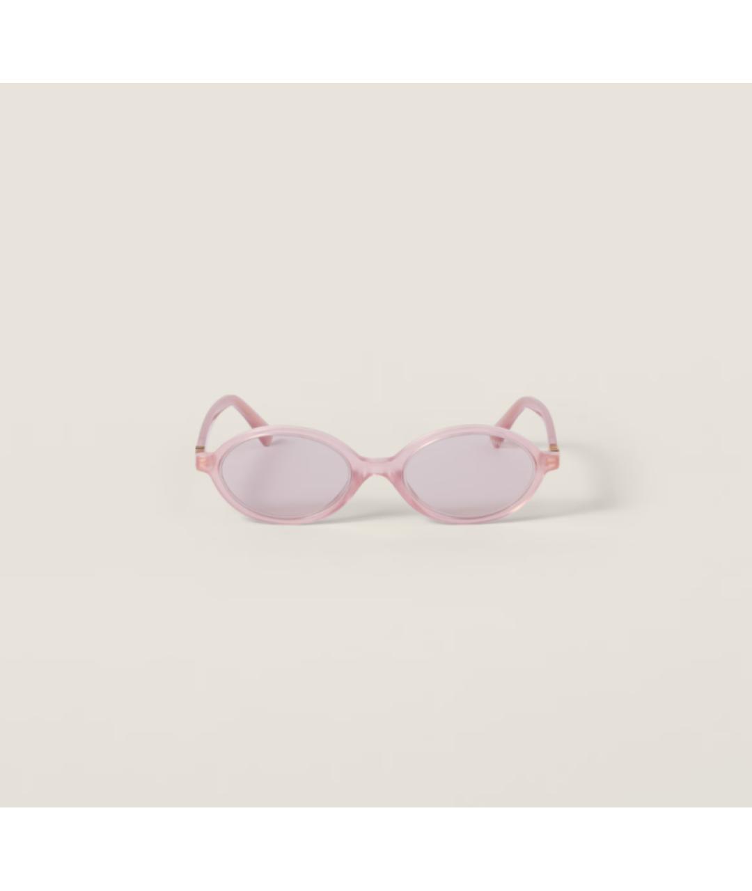 MIU MIU Розовые пластиковые солнцезащитные очки, фото 5