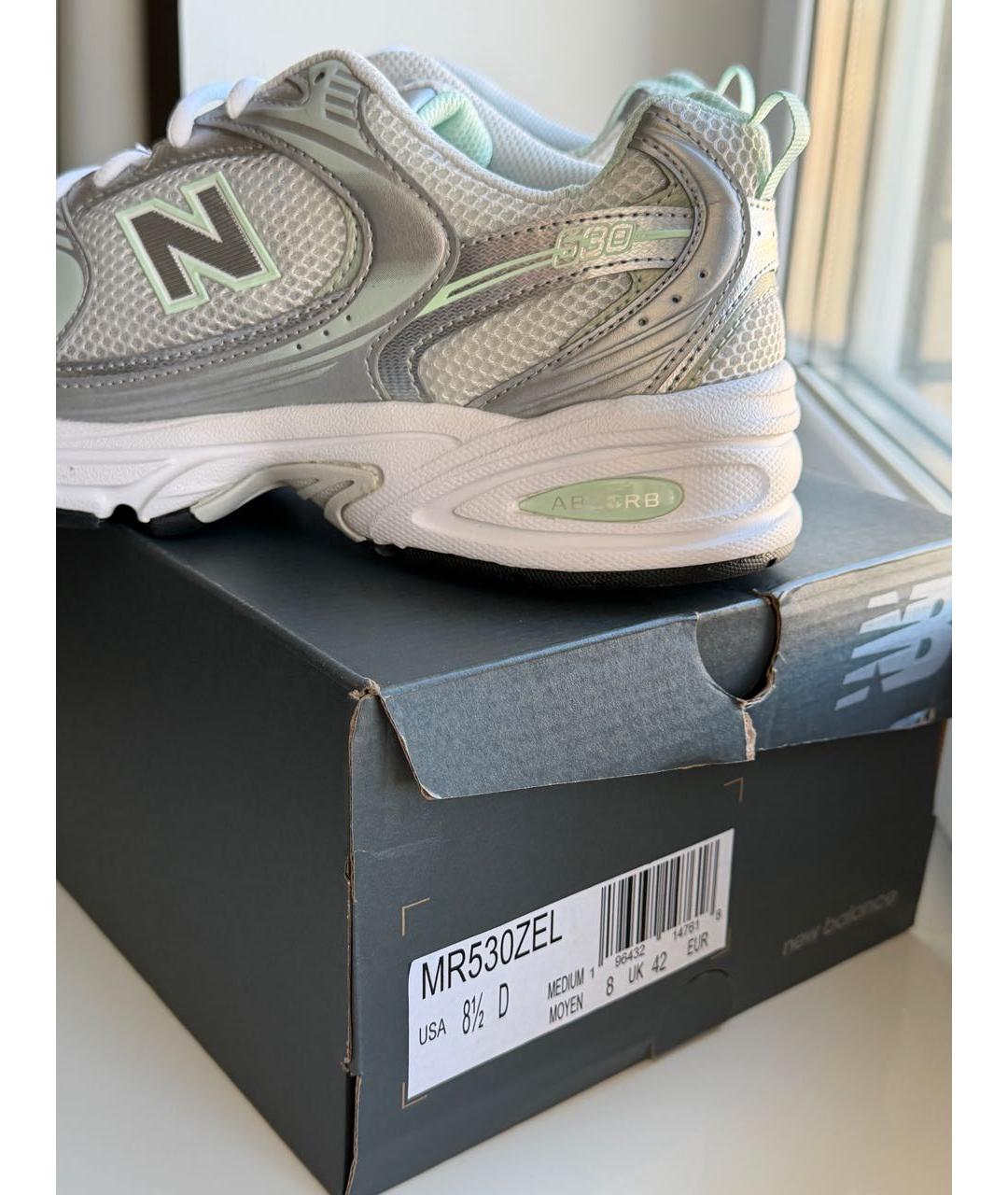 NEW BALANCE Серебряные кроссовки, фото 4