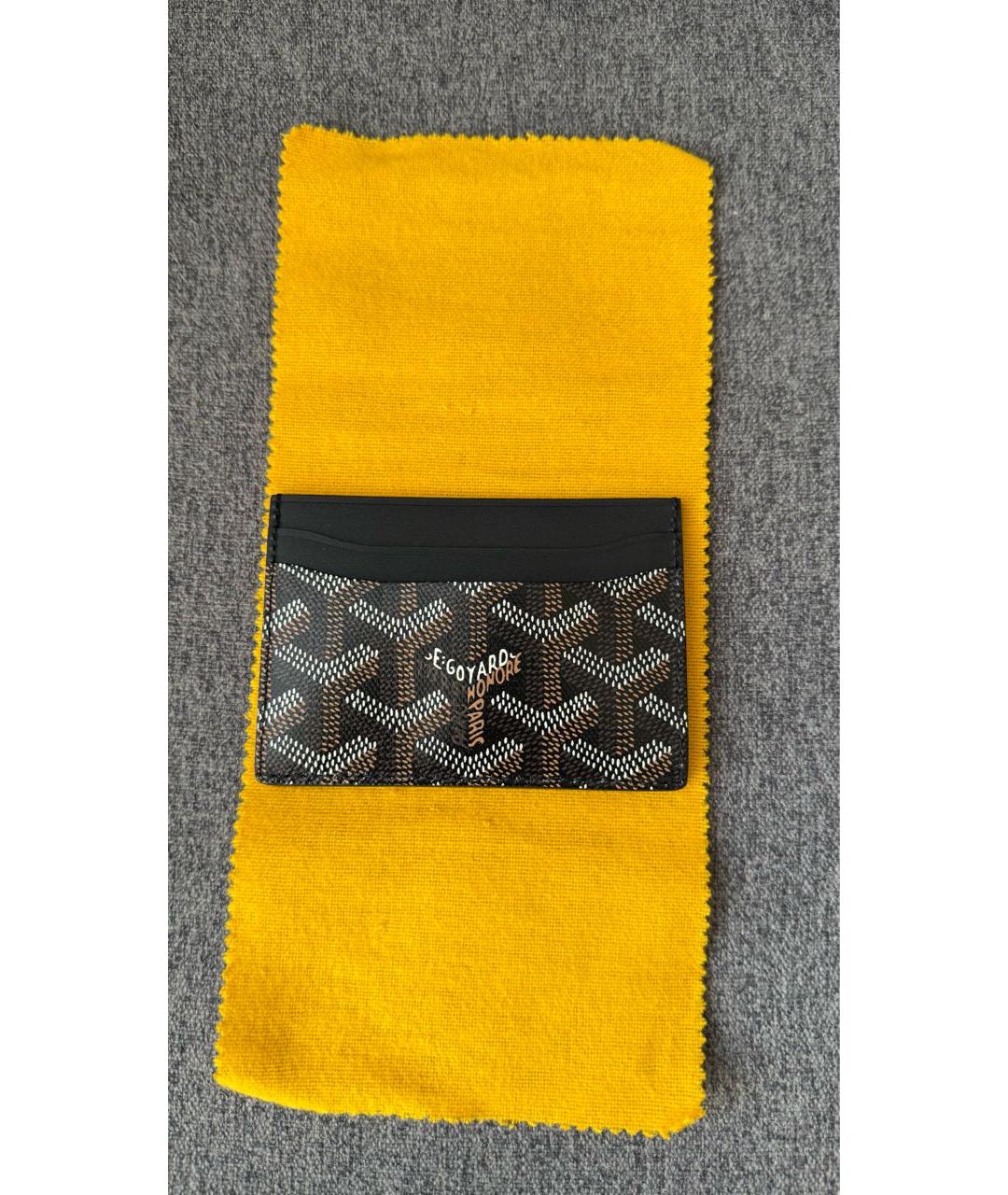 GOYARD Черный кожаный кардхолдер, фото 2