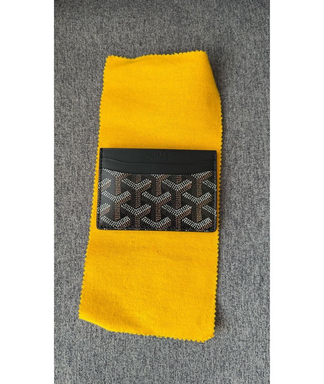 GOYARD Черный кожаный кардхолдер, фото 4