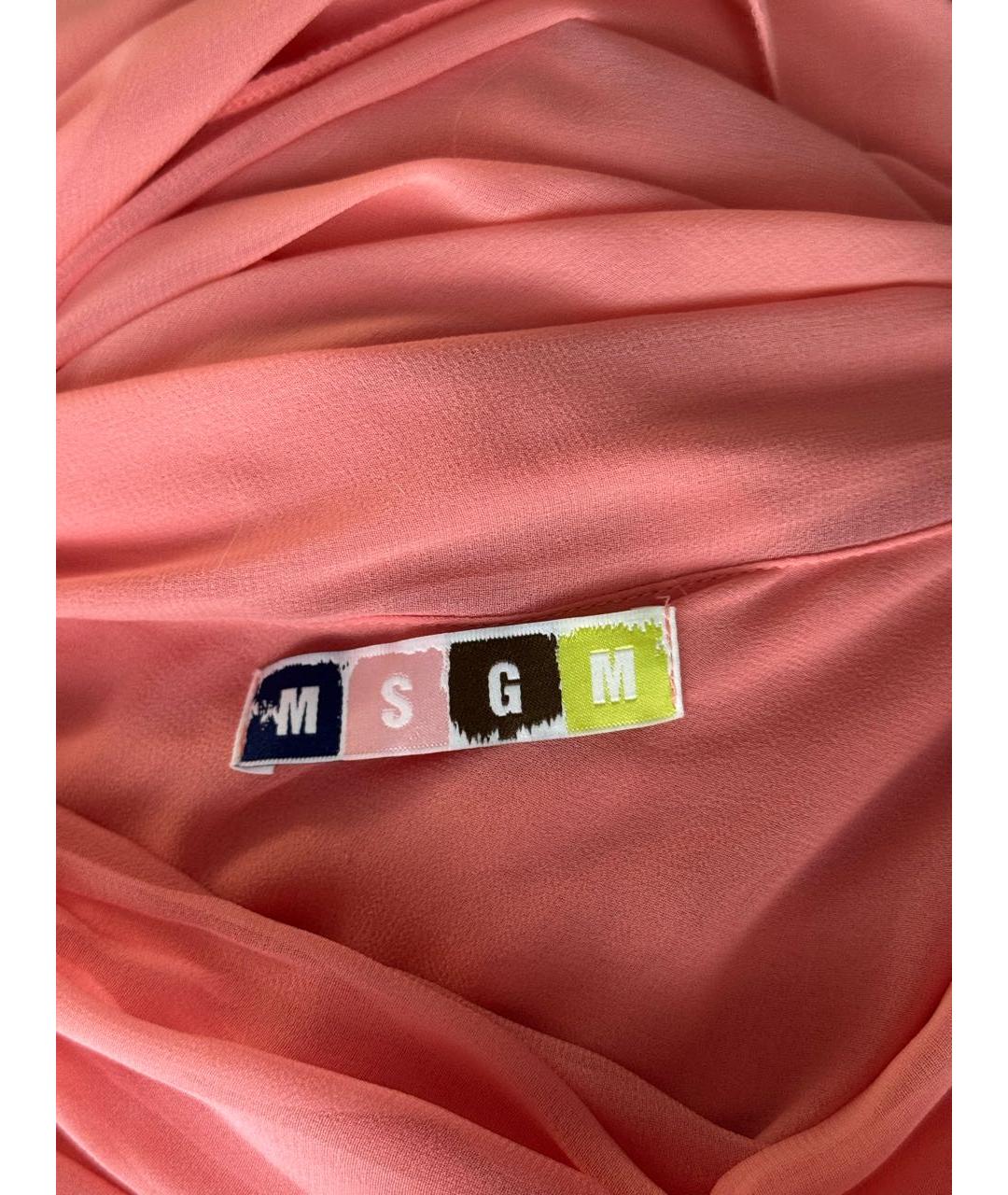 MSGM Коралловое полиэстеровое вечернее платье, фото 3