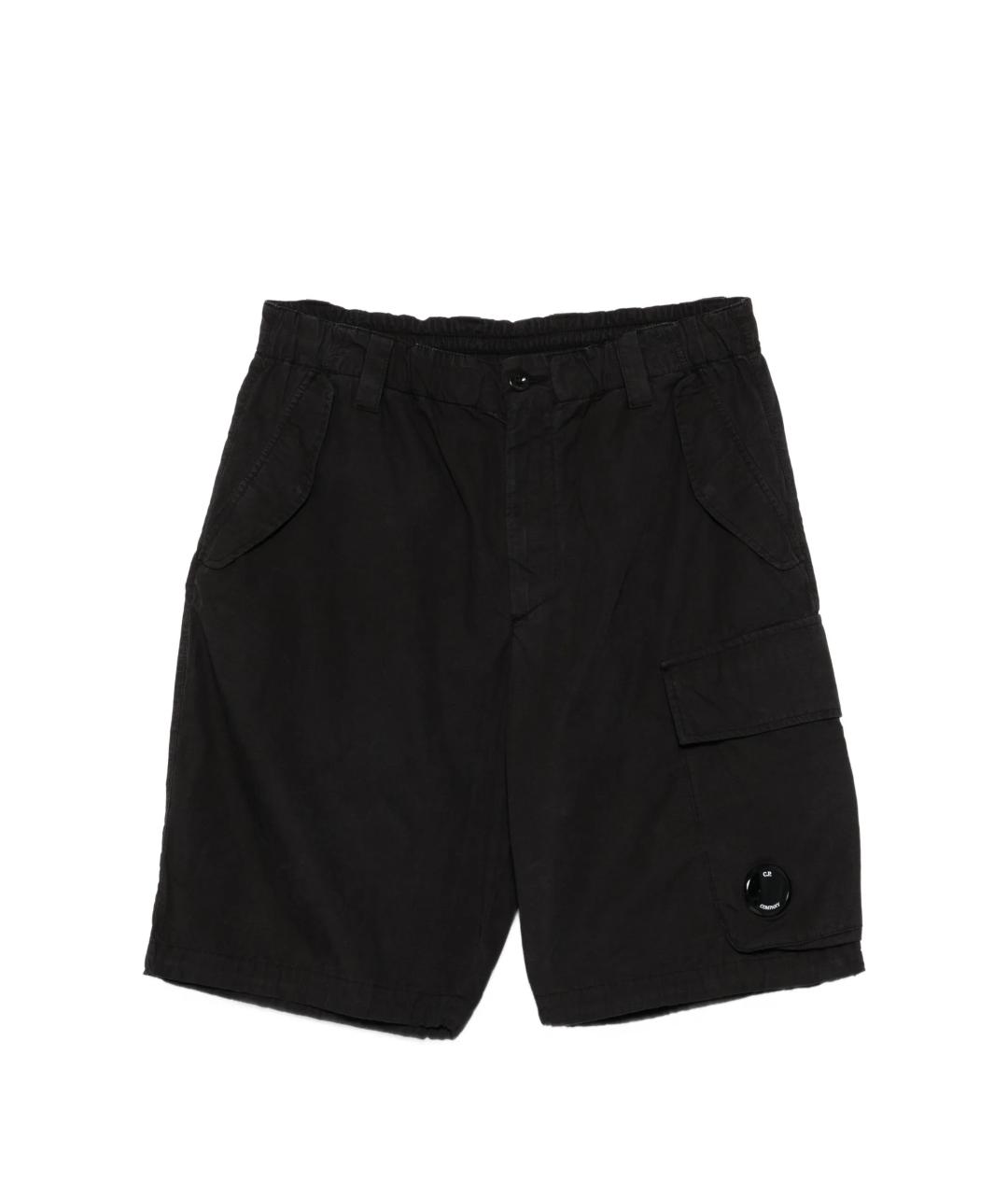 CP COMPANY Черные хлопковые шорты, фото 1
