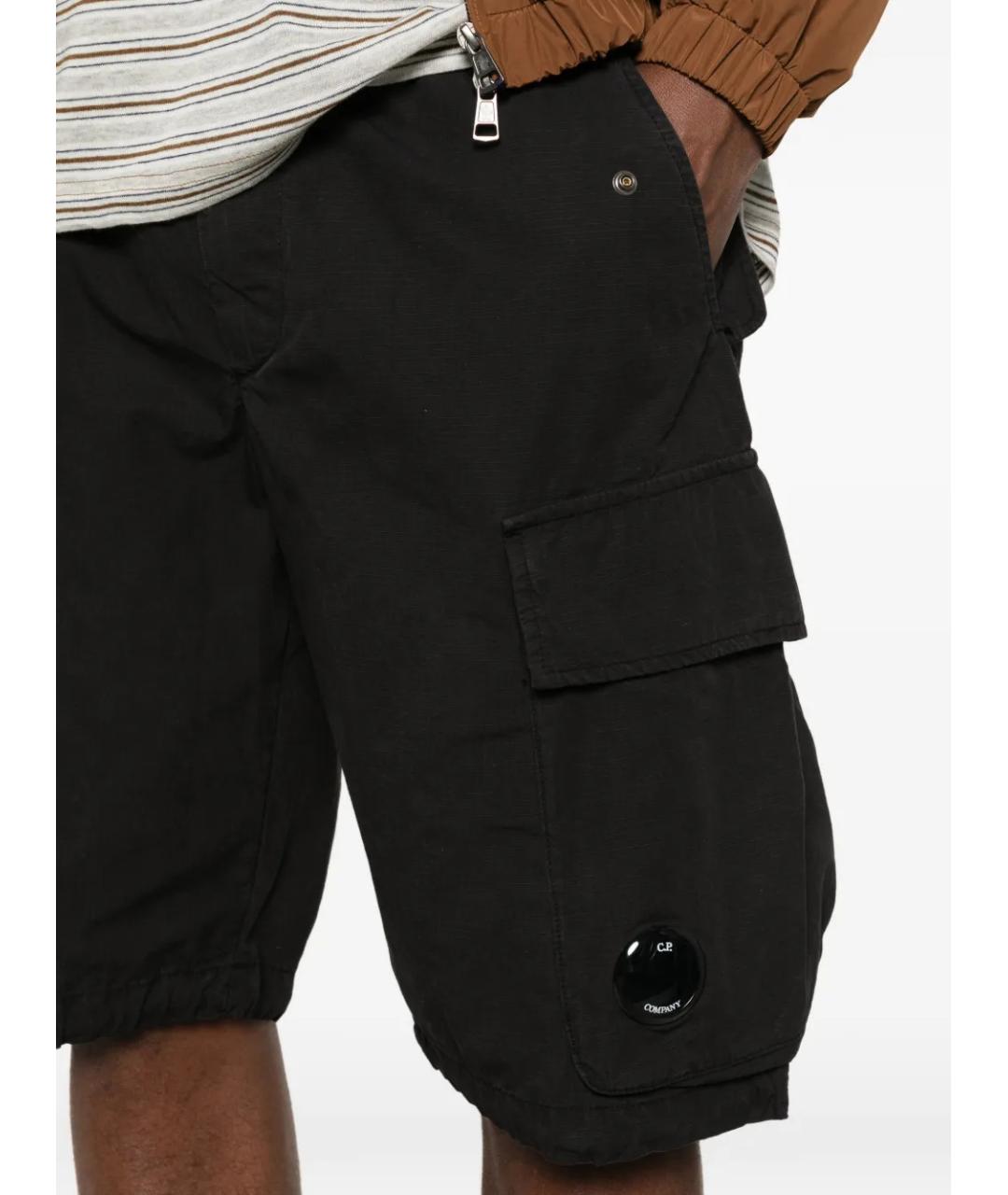 CP COMPANY Черные хлопковые шорты, фото 5