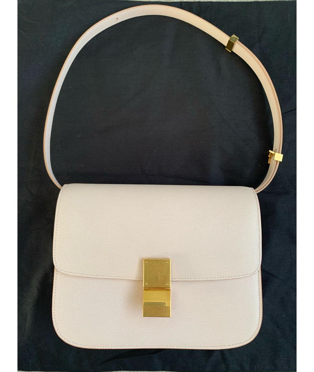 CELINE Розовая кожаная сумка через плечо, фото 2