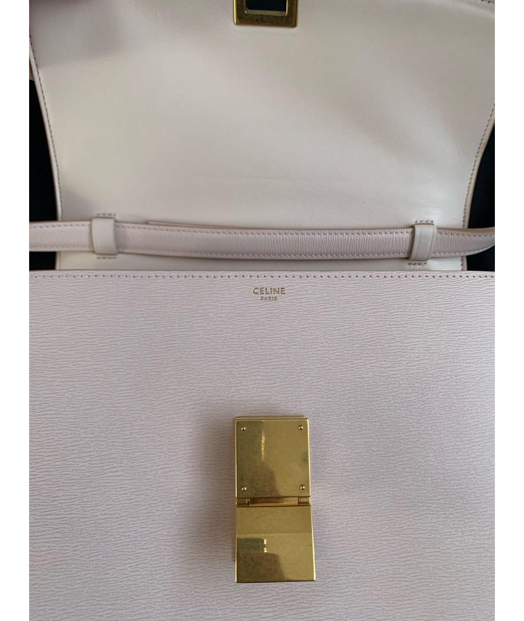 CELINE Розовая кожаная сумка через плечо, фото 4