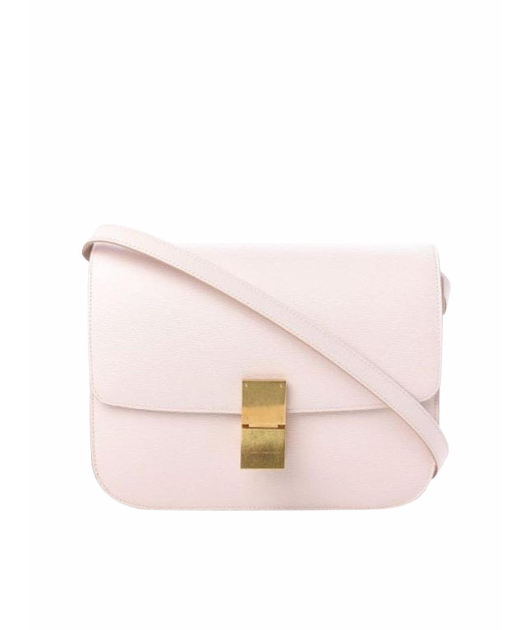 CELINE Розовая кожаная сумка через плечо, фото 1