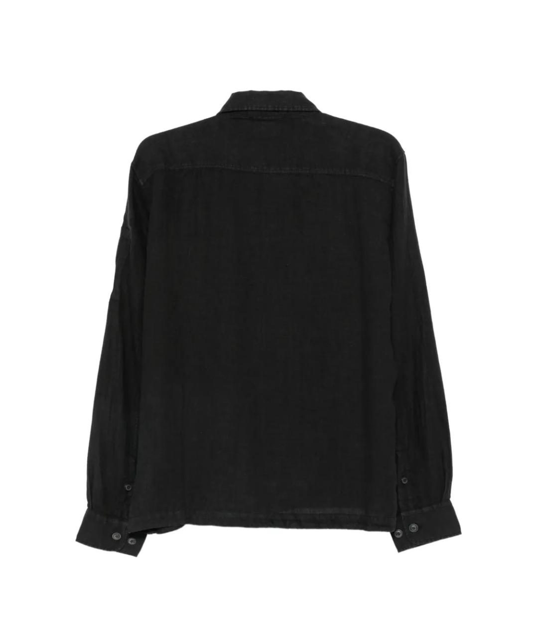 CP COMPANY Черная льняная кэжуал рубашка, фото 2