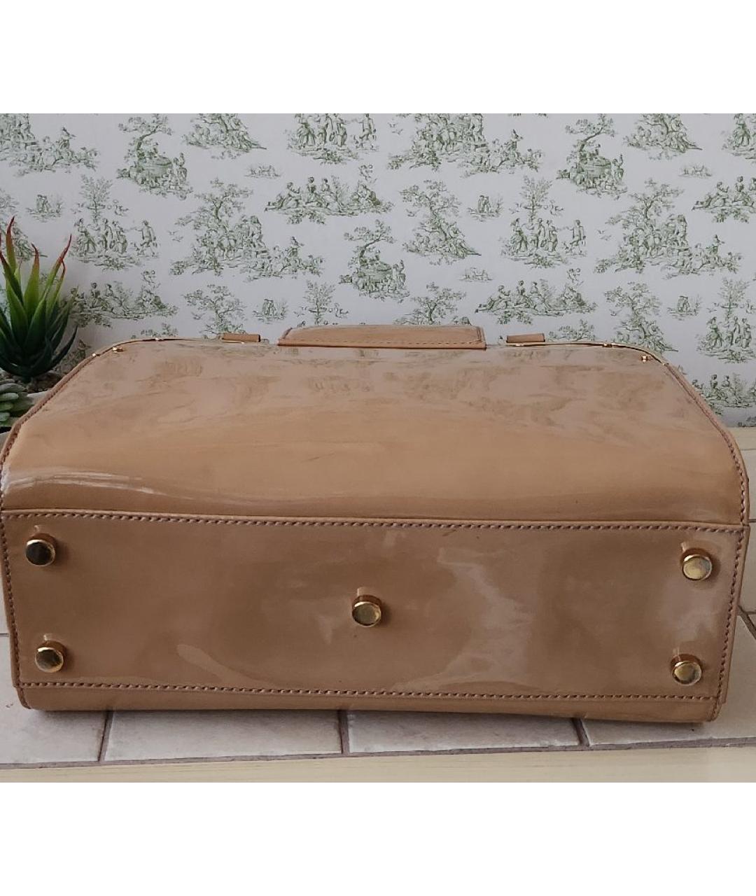 SAINT LAURENT Сумка с короткими ручками из лакированной кожи, фото 5