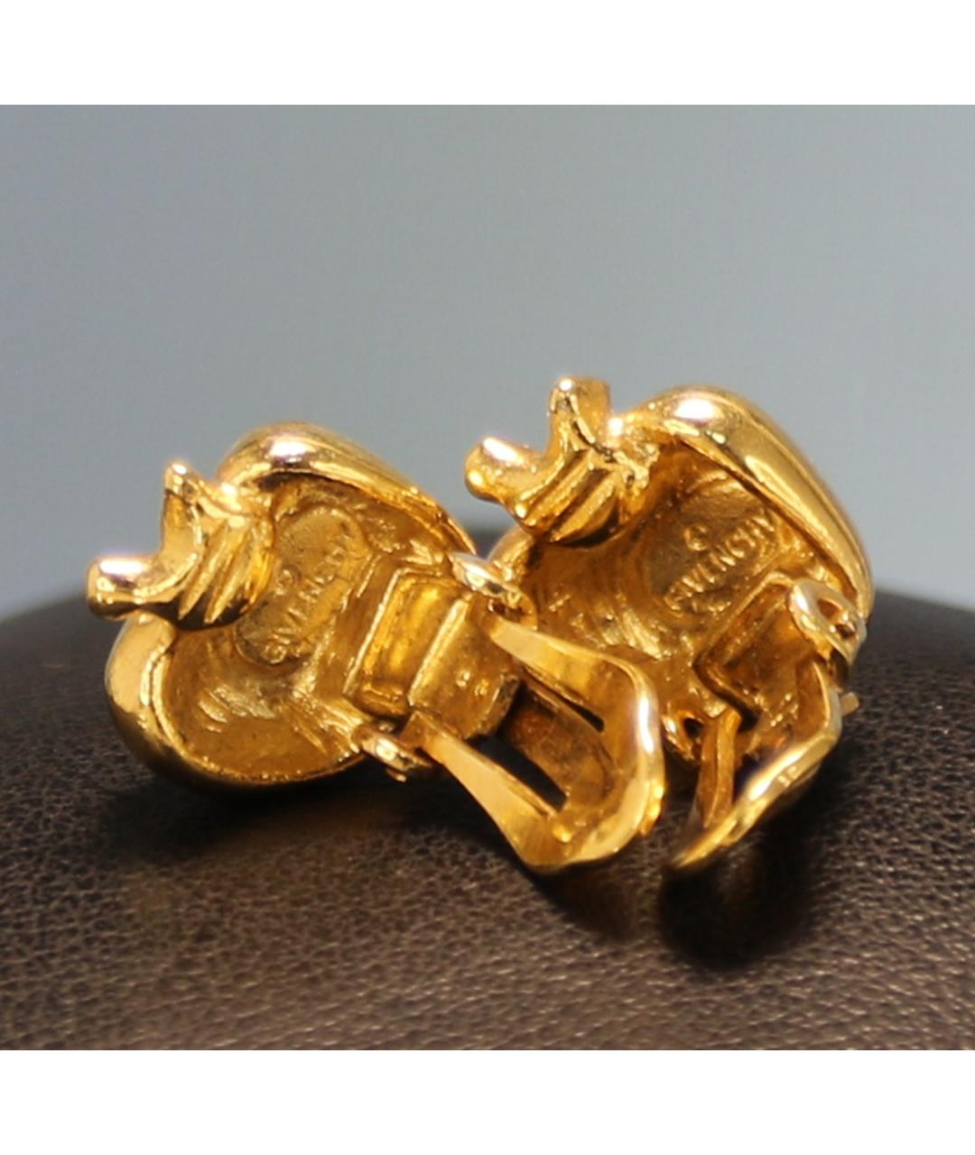 GIVENCHY Золотые позолоченные клипсы, фото 7