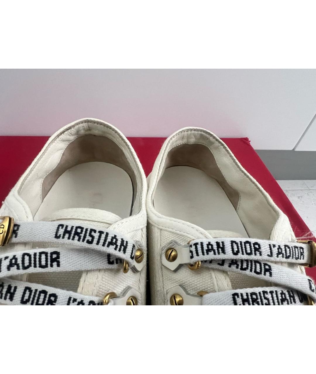 CHRISTIAN DIOR Белые текстильные кеды, фото 6