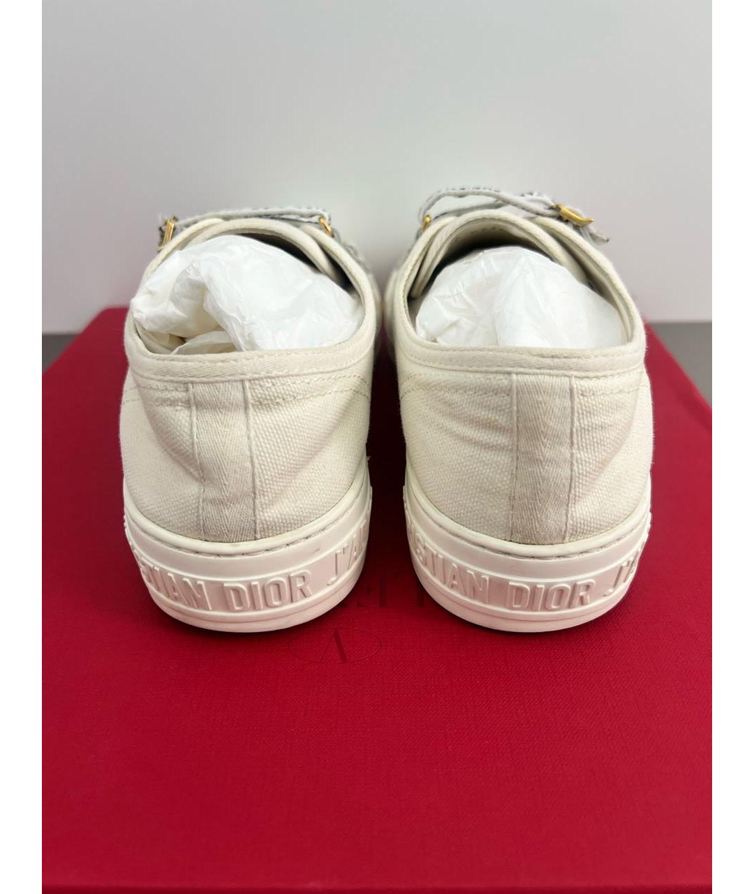 CHRISTIAN DIOR Белые текстильные кеды, фото 4